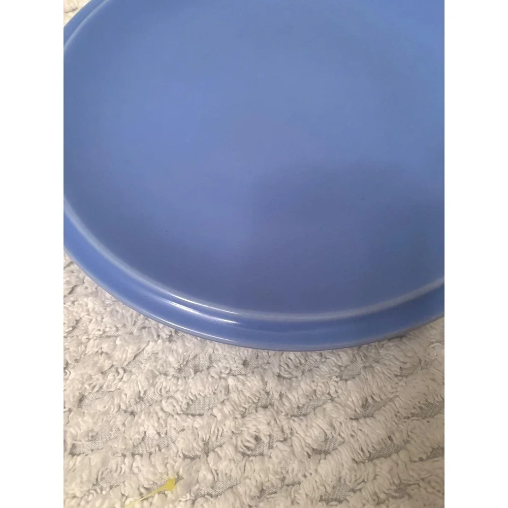 Vernon Kilns‎ Ultra California Blue Pottery Plate Mid Century Modern USA Made
